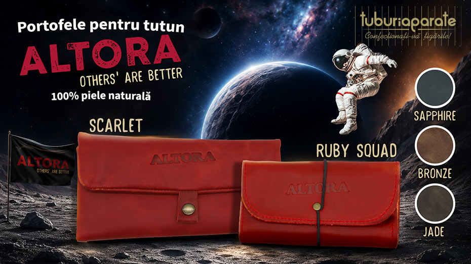 Portofel Tutun Altora Scarlet (piele naturala)